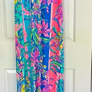 Lilly Pulitzer Maxi Dress for Summer Bright Floral Colors